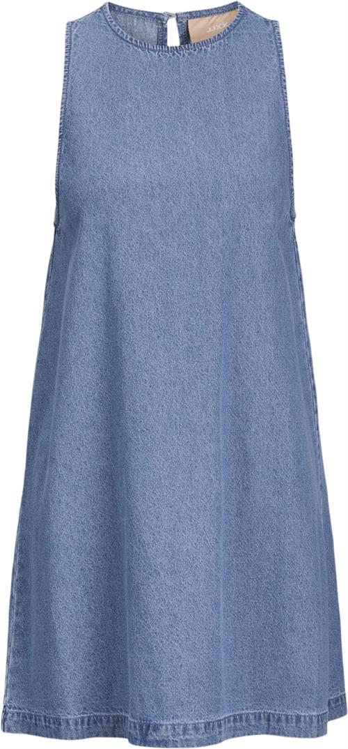 JJXX Jxmacy Short A Shape Denim Dress DN Kvinde Medium Blue Denim Korte Kjoler Relaxed Fit Str XS Denim - hos Magasin