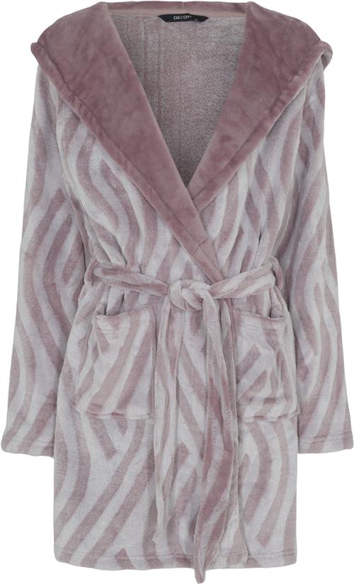 Decoy Decoy Short Robe W/hood Morgenkåber Str S - hos Magasin