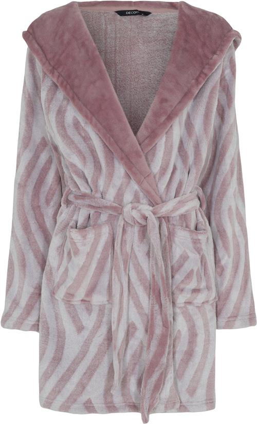 Decoy Decoy Short Robe W/hood Morgenkåber Str XS - hos Magasin