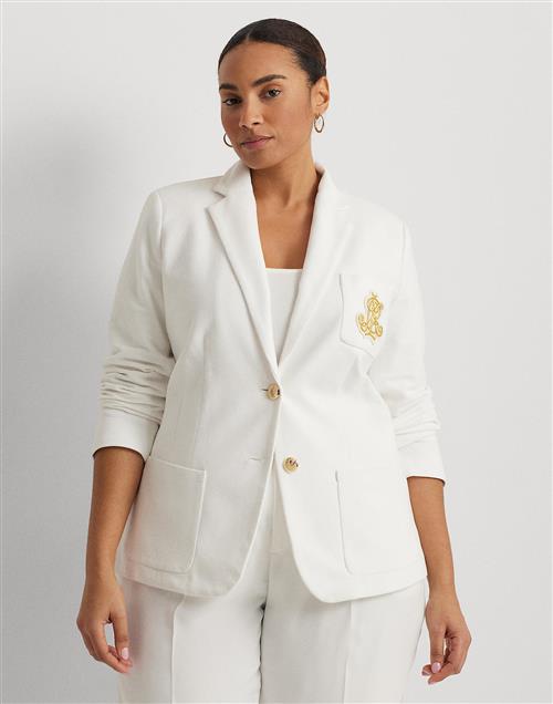 Se Lauren Ralph Lauren Bullion Jacquard Blazer Kvinde Hvid Blazere Str 2X - Bomuld hos Magasin ved Magasin