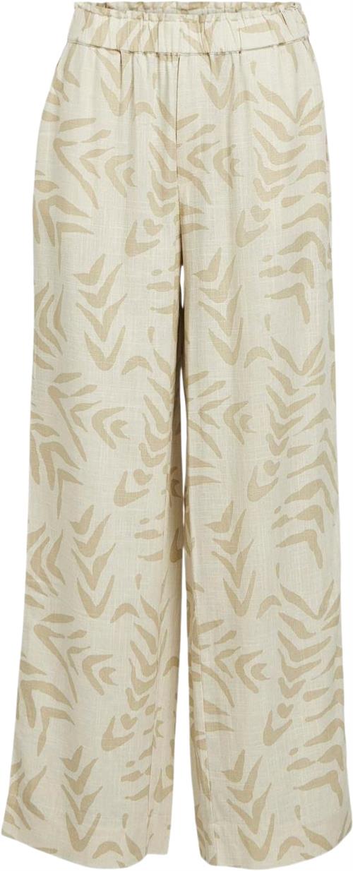 Object Objemira HW Pant 131 Kvinde Sandshell/natural Bukser Med Brede Ben Str 42 - hos Magasin