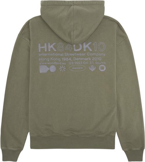 Woodbird Wbpope Hkdk Hoodie Mand Army Green Hoodies Str S - hos Magasin