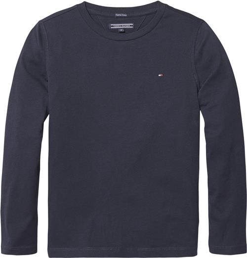 Tommy Hilfiger Boys Basic CN Knit L/S Str 3 år / 98 cm - Blå Strik Bomuld hos Magasin