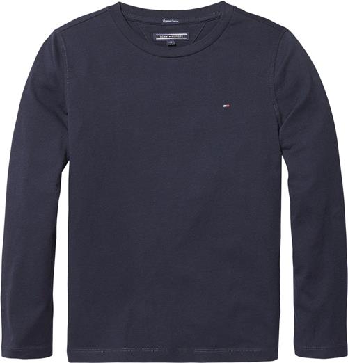 Se Tommy Hilfiger Boys Basic CN Knit L/S Str 12 år / 152 cm - Blå Strik Bomuld hos Magasin ved Magasin