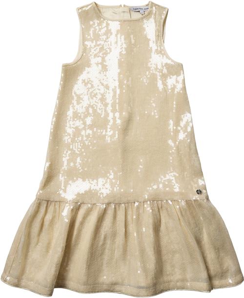 Calvin Klein CAP_Clear Sequin SS Dress Str 10 år - Zcy Kjoler hos Magasin