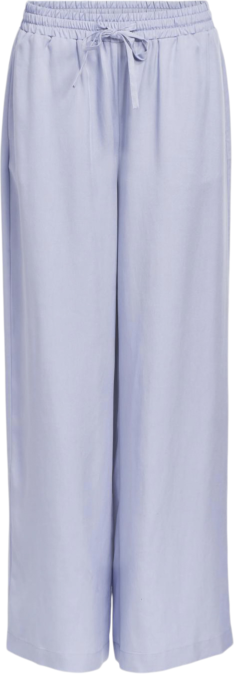 Object Objtilda Talula Long Pant Noos Kvinde Brunnera Blue/col Bukser Med Brede Ben Str 38 - hos Magasin