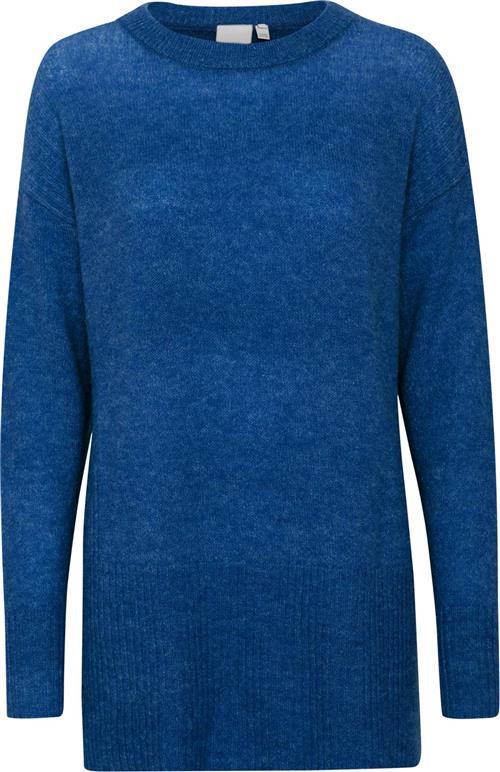 Se ICHI Ihkamara Long LS Kvinde True Blue Sweaters Str M - hos Magasin ved Magasin