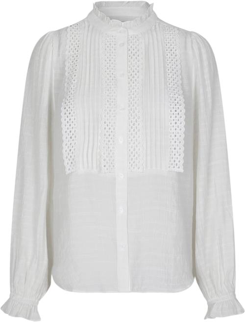 Lollys Laundry Arielll Shirt LS Kvinde White Langærmede Skjorter Str XS - hos Magasin