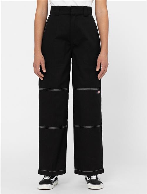 Se Dickies Sawyerville REC Black Kvinde Black Wide Jeans Str 30 - hos Magasin ved Magasin