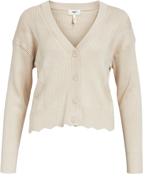 Se Object Objdoris L/S Knit Cardigan Pb15 Kvinde Sandshell Cardigans Str XS - hos Magasin ved Magasin