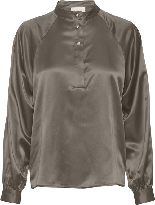 Se My Essential Wardrobe Estellemw Blouse Kvinde Walnut Langærmede Bluser Str 40 - hos Magasin ved Magasin