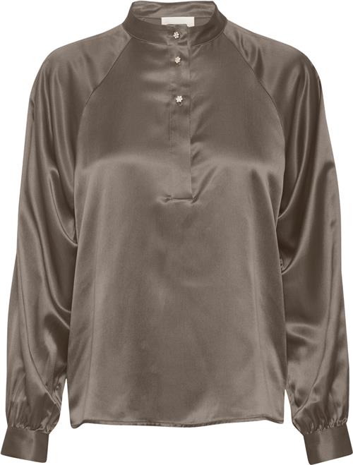 Se My Essential Wardrobe Estellemw Blouse Kvinde Walnut Langærmede Bluser Str 38 - hos Magasin ved Magasin