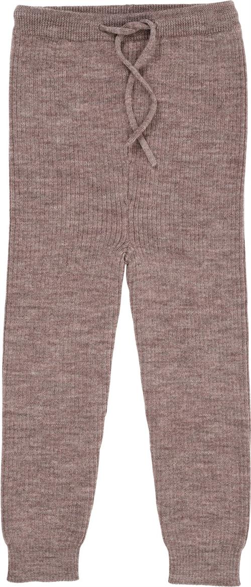 Copenhagen Colors Merino Classic RIB Leggings W. Draw Str 92 Merino - Natural Melange Bukser hos Magasin