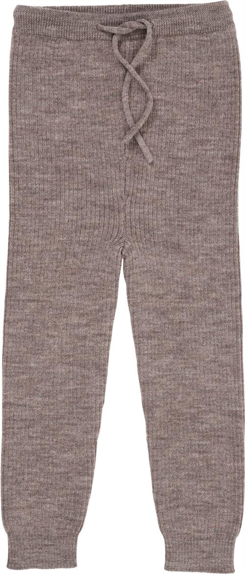 Copenhagen Colors Merino Classic RIB Leggings W. Draw Str 86 Merino - Natural Melange Bukser hos Magasin