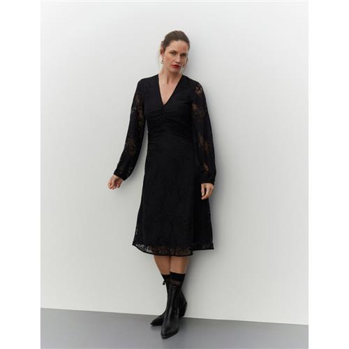 DAY Birger et Mikkelsen Naomi Artistic Lace Kvinde Black Midi Kjoler Str 34 - hos Magasin