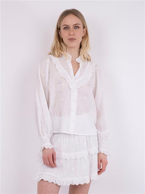 Neo Noir Degas Blouse Kvinde White Langærmede Bluser Str 42 - hos Magasin