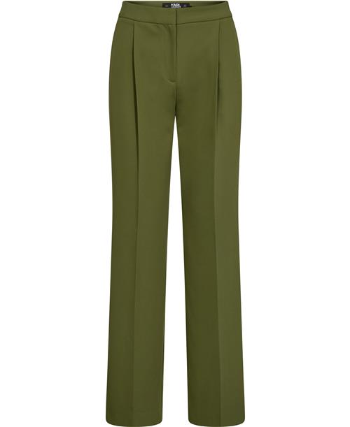 Karl Lagerfeld Tailored Pants Kvinde Pesto Green Bukser Med Lige Ben Str 36 - hos Magasin