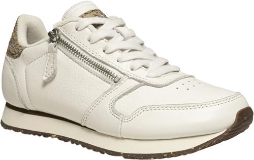 Woden Ydun Leather Zipper Kvinde Blanc De Blanc Sneakers Str 40 - Polyester hos Magasin