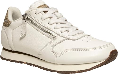 Woden Ydun Leather Zipper Kvinde Blanc De Blanc Sneakers Str 39 - Polyester hos Magasin