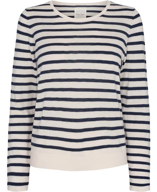 Part Two Adelinepw PU Kvinde Stripe, Navy Sweaters Relaxed Fit Str XL - hos Magasin