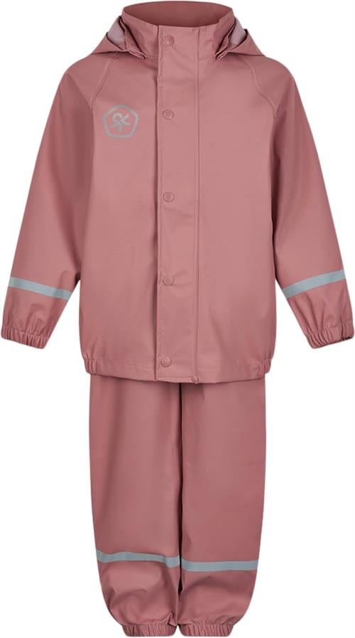 Color Kids Rain Set Solid PU Str 128 - Ash Rose Regntøj hos Magasin