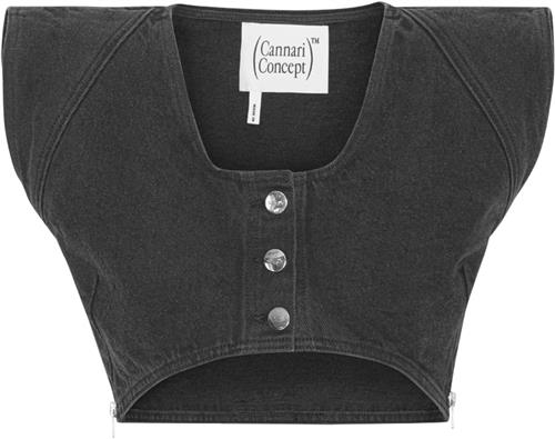 Cannari Concept Crop Vest Kvinde Forged Iron Toppe Str 40 - hos Magasin