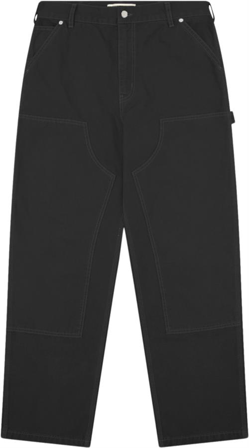 Woodbird Wbdenise Carpenter Pants Kvinde Black Bukser Med Brede Ben Str 25 - hos Magasin