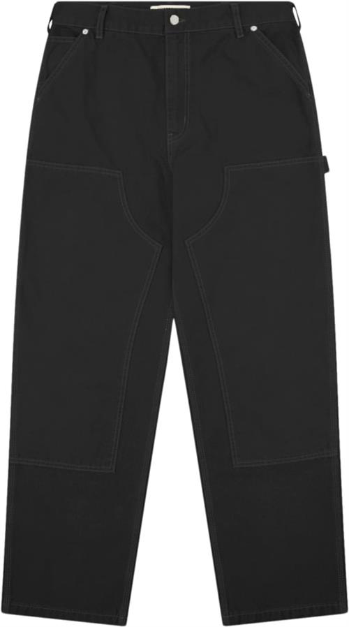 Woodbird Wbdenise Carpenter Pants Kvinde Black Bukser Med Brede Ben Str 31 - hos Magasin