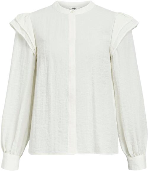 Object Objsophie L/S Shirt 131 Kvinde Cloud Dancer Langærmede Bluser Str 40 - hos Magasin