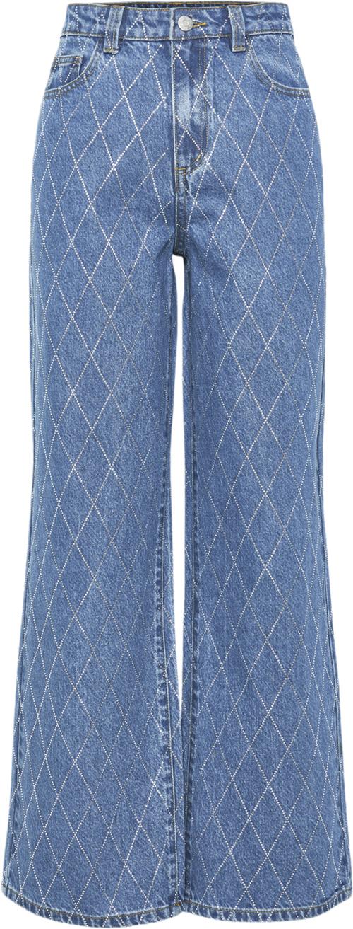 YAS Yasharli HMW Jeans EX Kvinde Medium Blue Denim Wide Jeans Str "31/""32" - hos Magasin