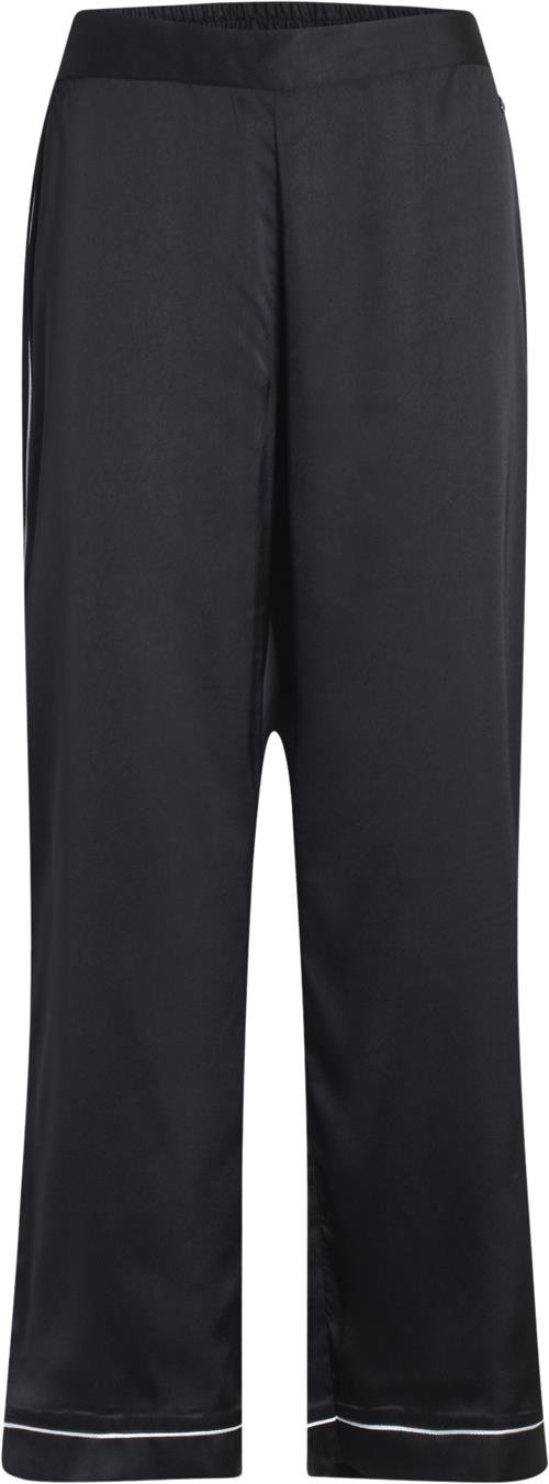 CCDK Janet Pyjamas Pants W/piping Kvinde Sort Bukser Med Brede Ben Str XXL - hos Magasin