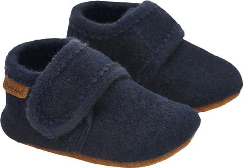 En Fant Baby Wool Slippers Navy Hjemmesko Str 17\18 - Uld hos Magasin