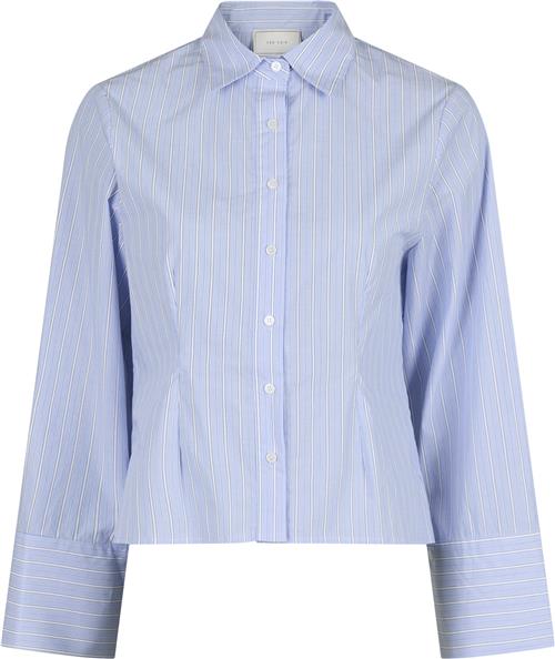 Neo Noir Rosa Stripe Shirt Kvinde Light Blue Langærmede Skjorter Str 42 - hos Magasin