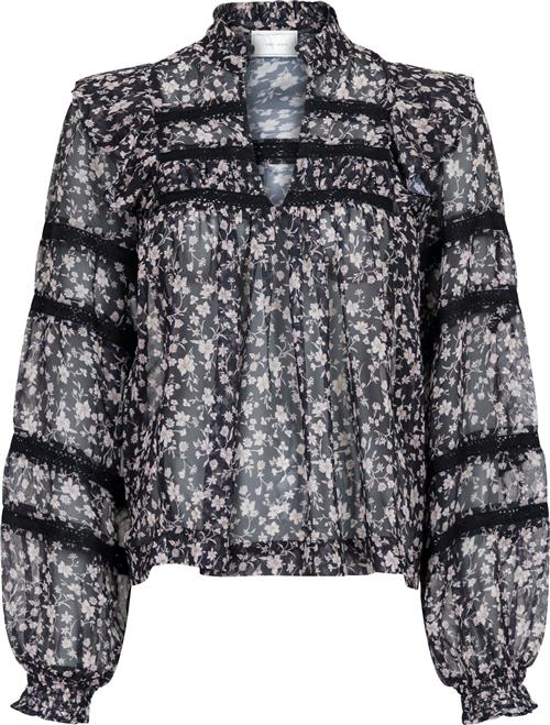 Neo Noir Aroma Fleur Sombre Blouse Kvinde Sort Langærmede Bluser Str 38 - hos Magasin