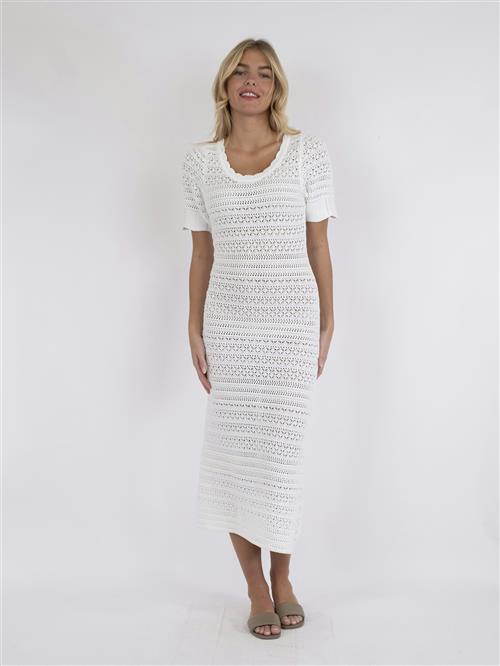 Neo Noir Eiko Knit Dress Kvinde Off White Midi Kjoler Str 34 - hos Magasin