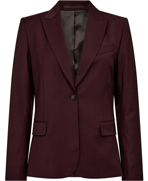 Se Filippa K Sasha Cool Wool Blazer Kvinde Burgundy Blazere Str 40 - hos Magasin ved Magasin