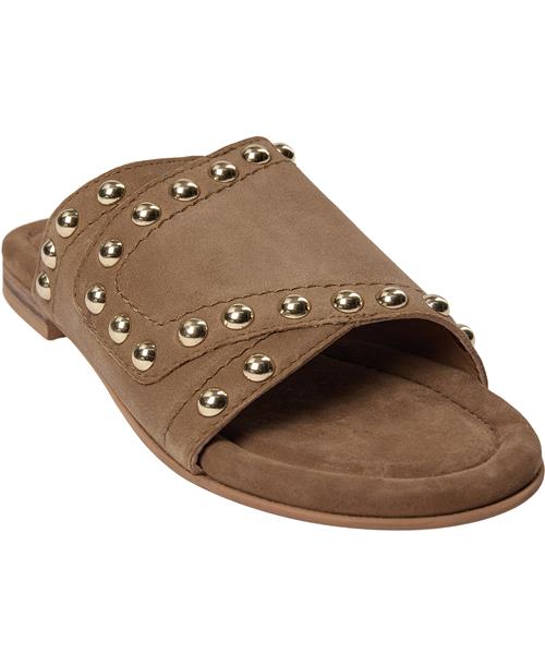 Billi Bi Sandal A7110 Kvinde Beige Suede 52 Flade Sandaler Str 42 - hos Magasin