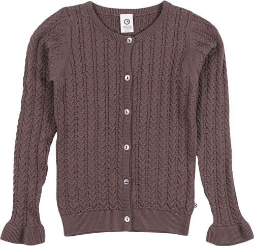 Se Müsli by Green Cotton Knit Frill Cardigan Str 128 - 1xae Cardigans Bomuld hos Magasin ved Magasin