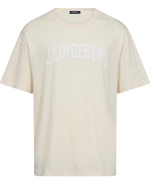 J. Lindeberg M Seasonal Logo Tshirt Mand Turtledove Kortærmede T-shirts Str S - hos Magasin