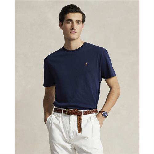 Se Polo Ralph Lauren Custom Slim Soft Cotton Tee Mand Blå Kortærmede T-shirts Str XL - Bomuld hos Magasin ved Magasin