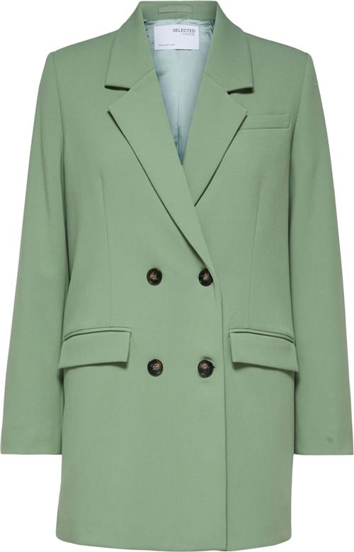 Se Selected Femme Slfmyna LS Relaxed Blazer W Kvinde Loden Frost Blazere Str 34 - hos Magasin ved Magasin