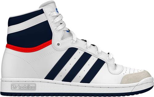 Se adidas TOP TEN HI C Ftwwht/dkblue/powred Sneakers Str 33.5 - Læder hos Magasin ved Magasin