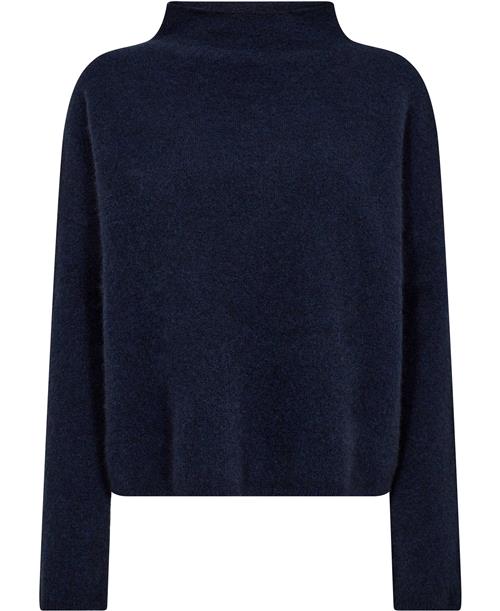 Filippa K Mika Yak Funnelneck Sweater Kvinde Navy Rullekraver Str S - hos Magasin