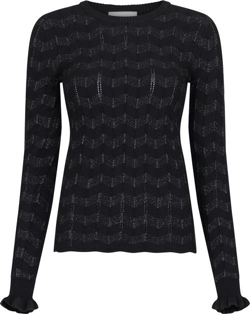 Neo Noir Nelle Glitter Knit Blouse Kvinde Black Sweaters Str 36 - hos Magasin