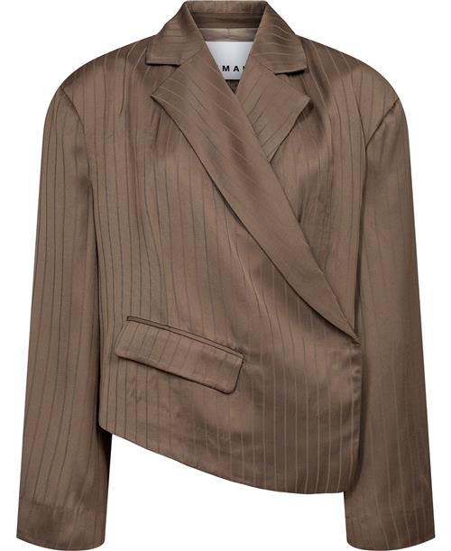 REMAIN Asymmetric Blazer Kvinde Timber Wolf Blazere Str 38 - hos Magasin