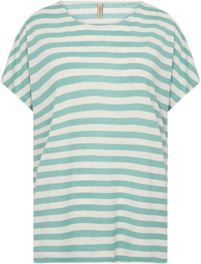 soyaconcept Scesme 2 Kvinde 6030c Aqua Combi Kortærmede T-shirts Str L - Viskose hos Magasin