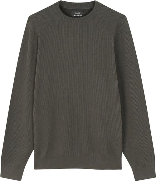 Mads Nørgaard - Copenhagen Tight Cotton Emil Knit Mand Grøn Sweaters Str L - hos Magasin