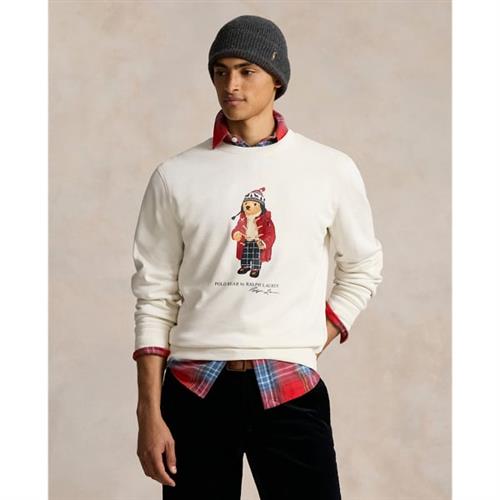 Se Polo Ralph Lauren Seasonal Fleecelsl-sws Mand F24 Nevis Holiday Bear Sweatshirts Str S - hos Magasin ved Magasin