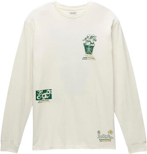 Se Vans WE Grow LS TEE Mand Antique White Langærmede T-shirts Str L - Bomuld hos Magasin ved Magasin