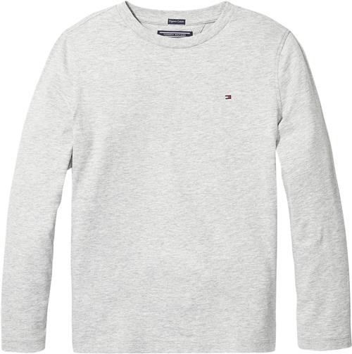 Tommy Hilfiger Boys Basic CN Knit L/S Str 5 år / 110 cm - Grå Strik Bomuld hos Magasin